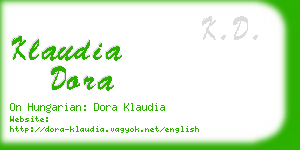 klaudia dora business card